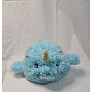 Squishable Narwhal Blue Shaggy Plush Stuffed Animal Sea Creature Toy 7 Inch